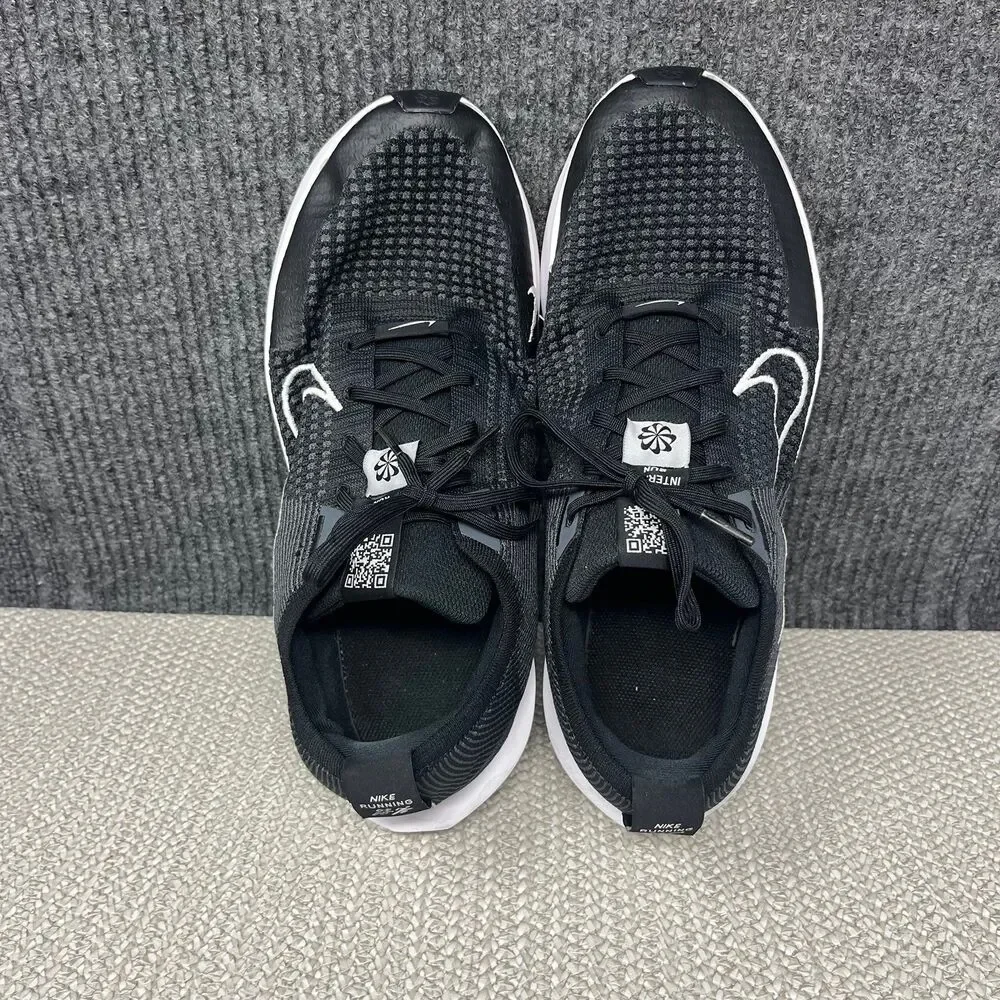 Nike Interact Run Black White Athletic Running Shoes Mens 12 FD2291-001